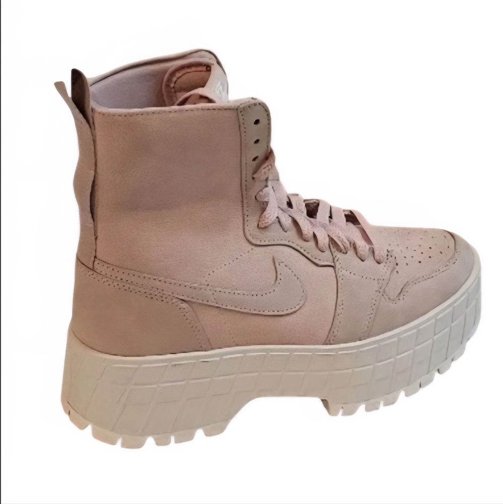 Nike Air Jordan 1 Brooklyn High Pink Suede Sneakers FJ5737-601 Womens 8 NEW